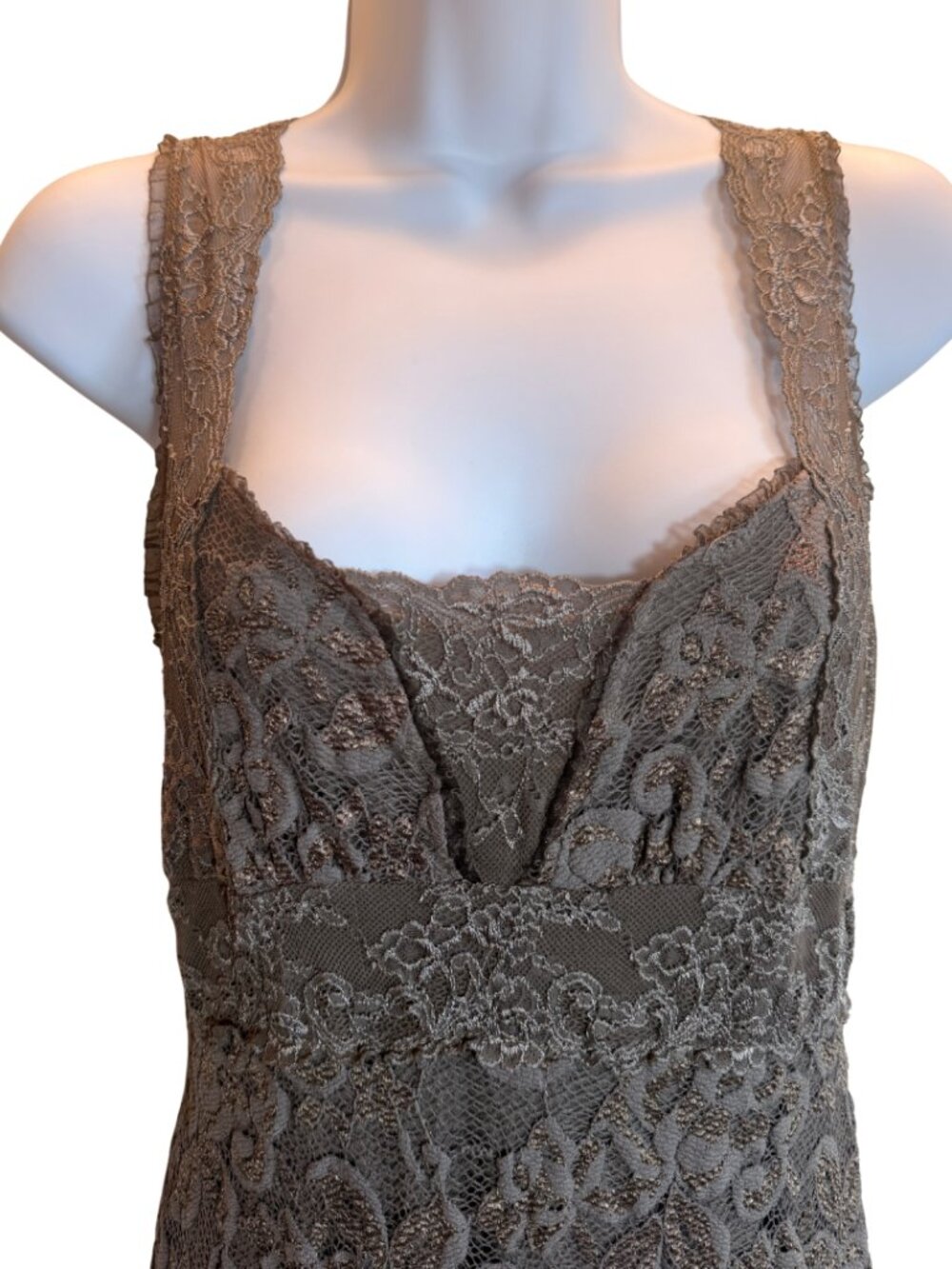 Ann Ferriday VTG Y2K Stretch Lace Bodycon Dress S/M